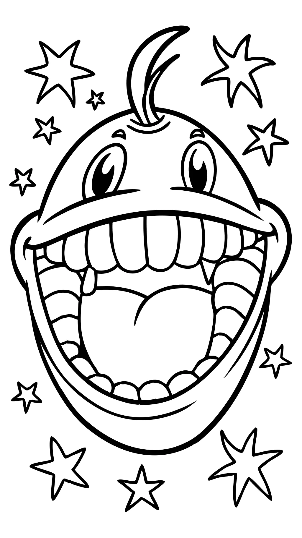 coloring page mouth